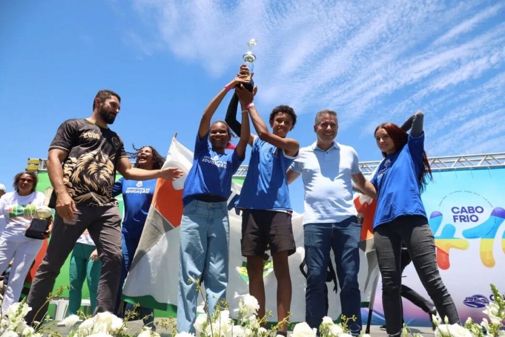 Alegria e felicidade marcaram a premiação dos jogos.