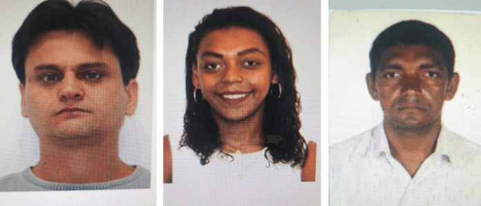 Vitimas : Ernani Sérgio Cardoso Lomboni da Silva - 51 anos de idade. Tayná Maria da Conceição Gomes - 26 anos de idade, esposa do Ernani. José Gomes - 56 anos de idade, Pai da Tayná. Fotos : divulgação