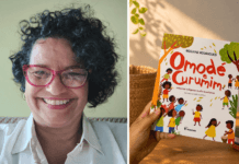Lançamento de livro infantil destaca culturas afro-brasileiras e indígenas em Cabo Frio Foto da autora Rosiane Rodrigues e o livro Omodé Curumim