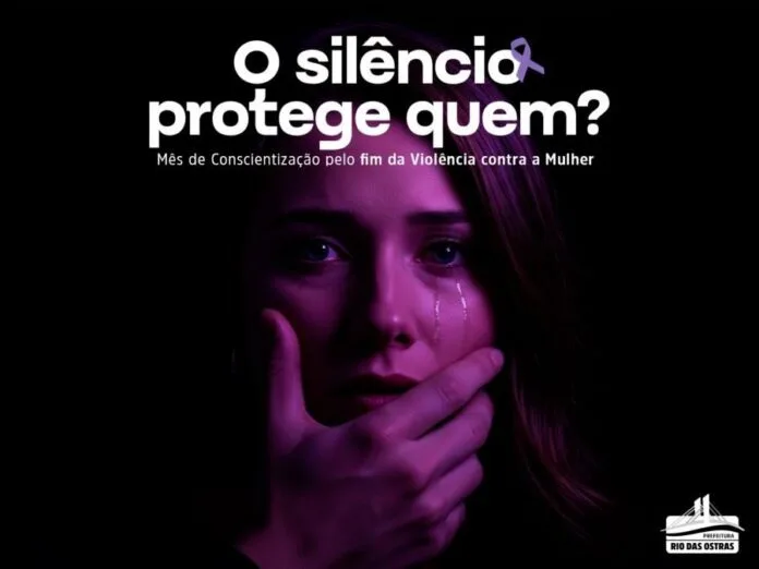 Agosto Lilás mobiliza Rio das Ostras no combate à violência contra a mulher Arte da campanha Agosto Lilás