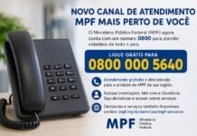 MPF cria telefone gratuito nacional para facilitar atendimento à população Imagem de divulgação do novo canal de atendimento