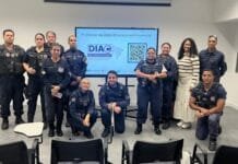 Patrulha Maria da Penha de Rio das Ostras participa de capacitação nacional sobre violência contra mulheres A coordenadora Tamiris Miranda e a inspetora Auristela Araújo participaram das atividades. Foto: Divulgação / Ascom