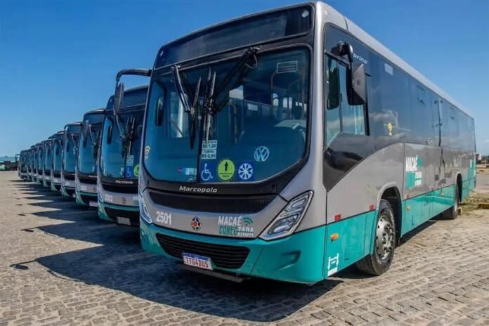 Macaé terá ônibus gratuitos nas eleições de 2026 Ônibus do transporte público de Macaé durante as Eleições Gerais de 2026.