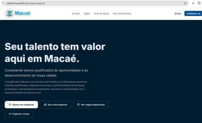 Qualificados Macaé conecta profissionais capacitados pela Prefeitura a oportunidades de trabalho A ferramenta pode ser acessada pela internet e funciona como uma ponte entre quem busca uma oportunidade e o mercado de trabalho