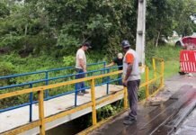 Ponte do Paratis passa por obras de recuperação em Barra de São João A antiga ponte de acesso ao bairro Paratis, em Barra de São João, já foi desmontada para dar lugar à estrutura recuperada. Foto: Secom